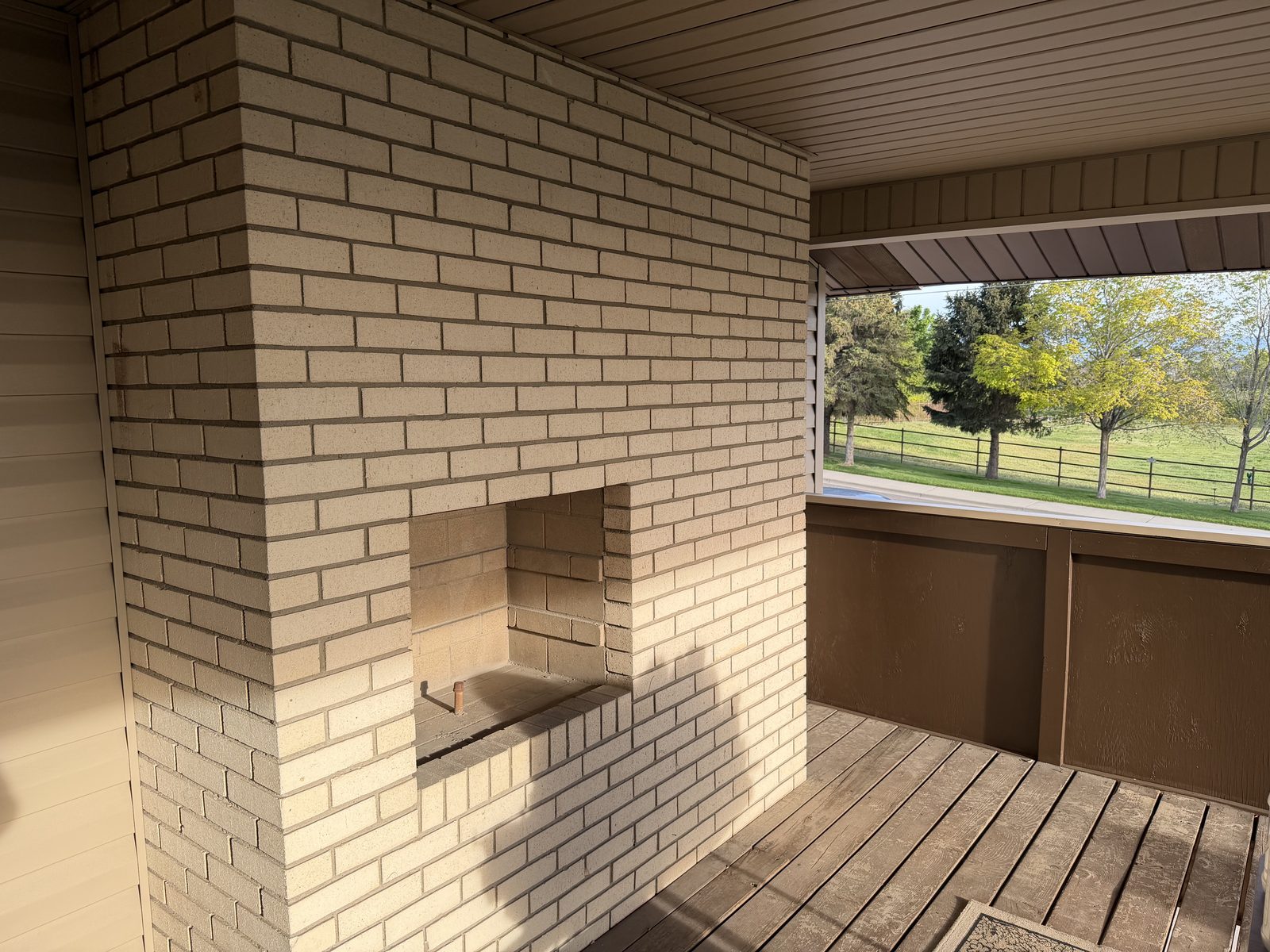 Deck fireplace